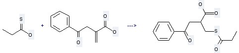 Propanethioicacid (9CI) is used to produce 3-Benzoyl-2-propionylthiomethylpropionic acid. 